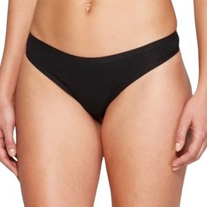 Auden Black Light And Airy Cotton Blend Thong Panties